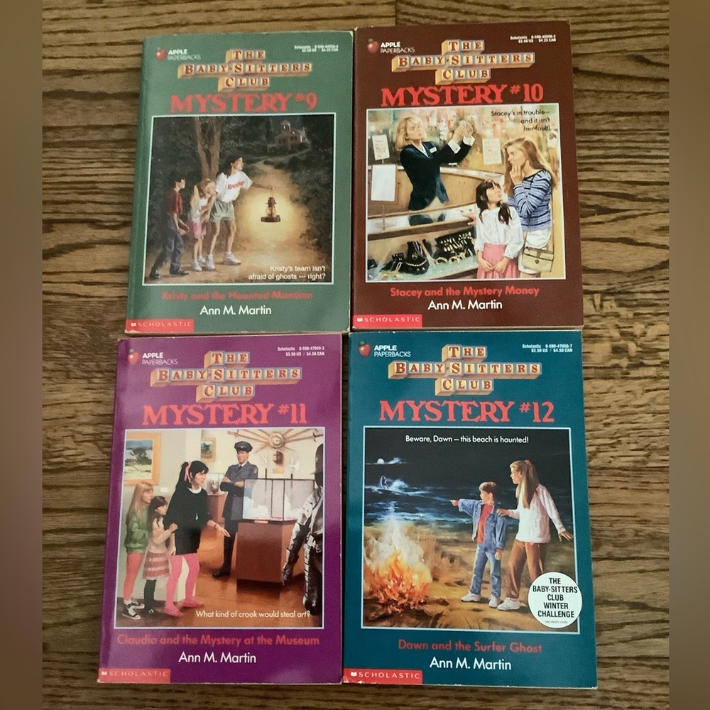 VintageThe Babysitters Club Mystery Paperback Books. Lot of 4.